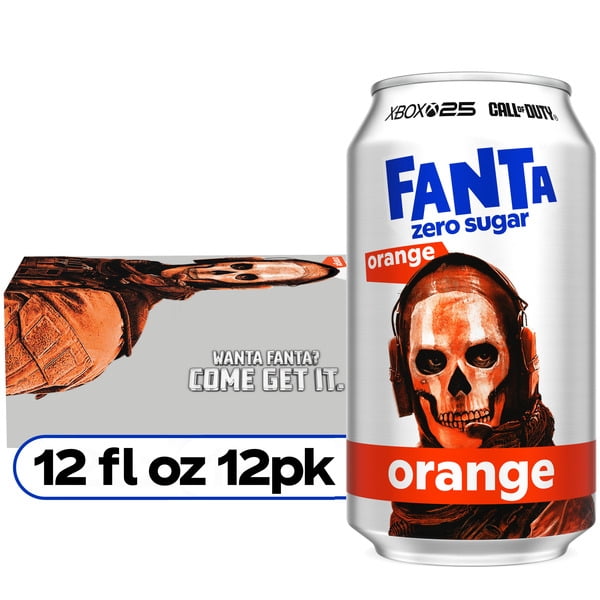 Fanta Orange Zero Sugar Soda Fridge Pack Cans 12 fl oz 12 cans