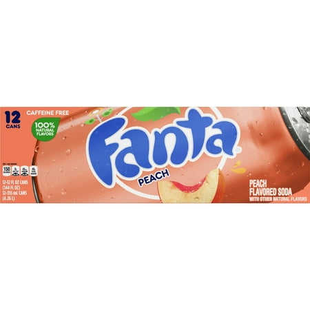 Fanta Peach Soda Pop Fridge Pack, 12 fl oz, 12 Pack Cans