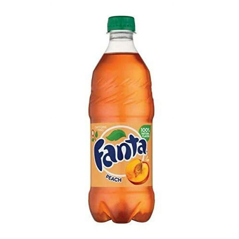 Fanta Peach Soda 20oz Bottles, Pack of 10 (Total of 200 FL OZ