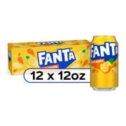 Fanta Pineapple Fruit Soda Pop, 12 fl oz, 12 Pack Cans