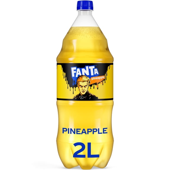 Fanta Pineapple Soda Pop Bottle, 2 Liter