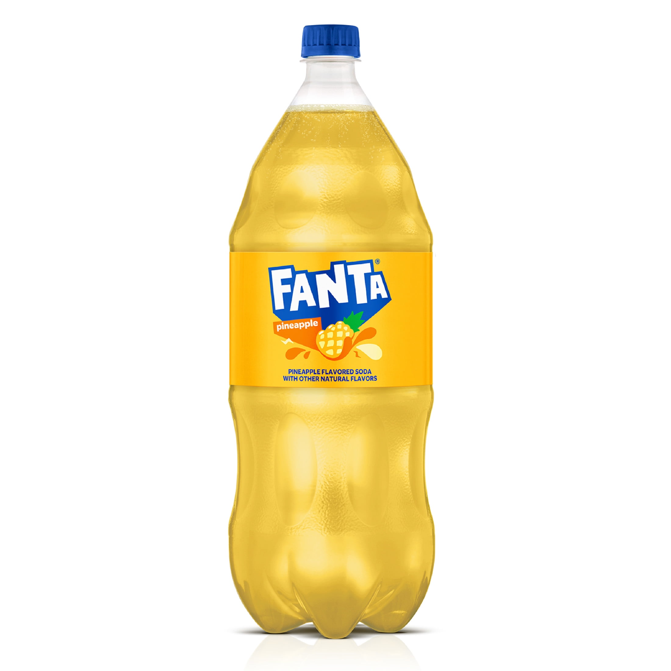 Fanta Pineapple 2 Liter Bottle, Delicious Fruit Soda Pop Beverage