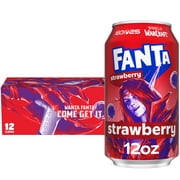 Fanta Strawberry Soda Pop Fridge Pack Cans, 12 fl oz, 12 Pack