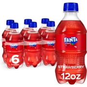 Fanta Strawberry Soda Pop Bottles, 12 fl oz, 6 Pack