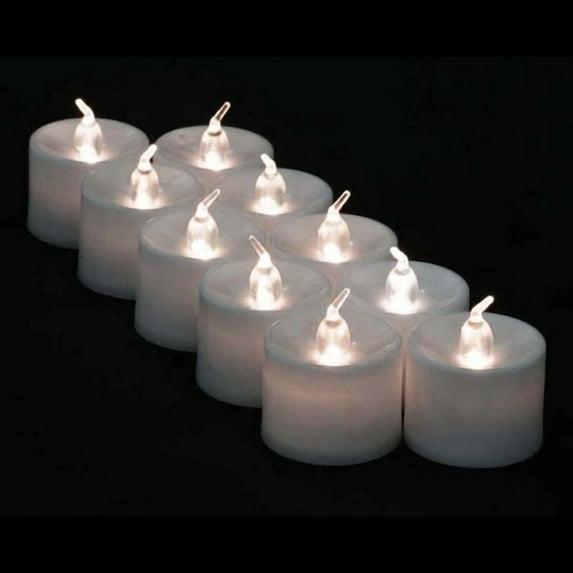 Fantado Large White Flameless Led Battery Operated Candle (12 Pack) By Paperl...