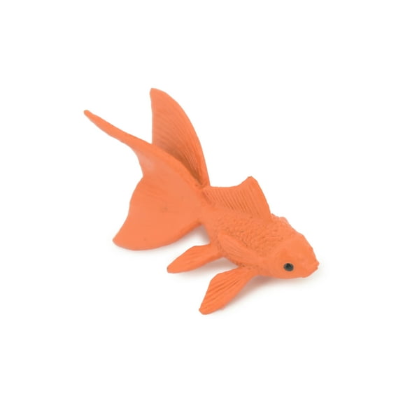 Fantail Goldfish, Fancy Goldfish, Rubber Fish, Realistic Figure, Educational, Lifelike, Toy Model, Figurine, Replica, Gift 1 3/4" F1672 B63