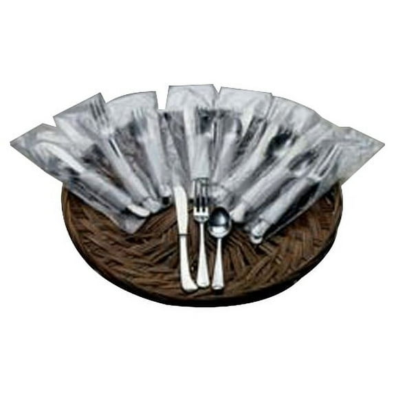 Fantapak Flip Top LDPE Silverware Bag Clear, 3.5" Length x 10" Depth | 1000/Case