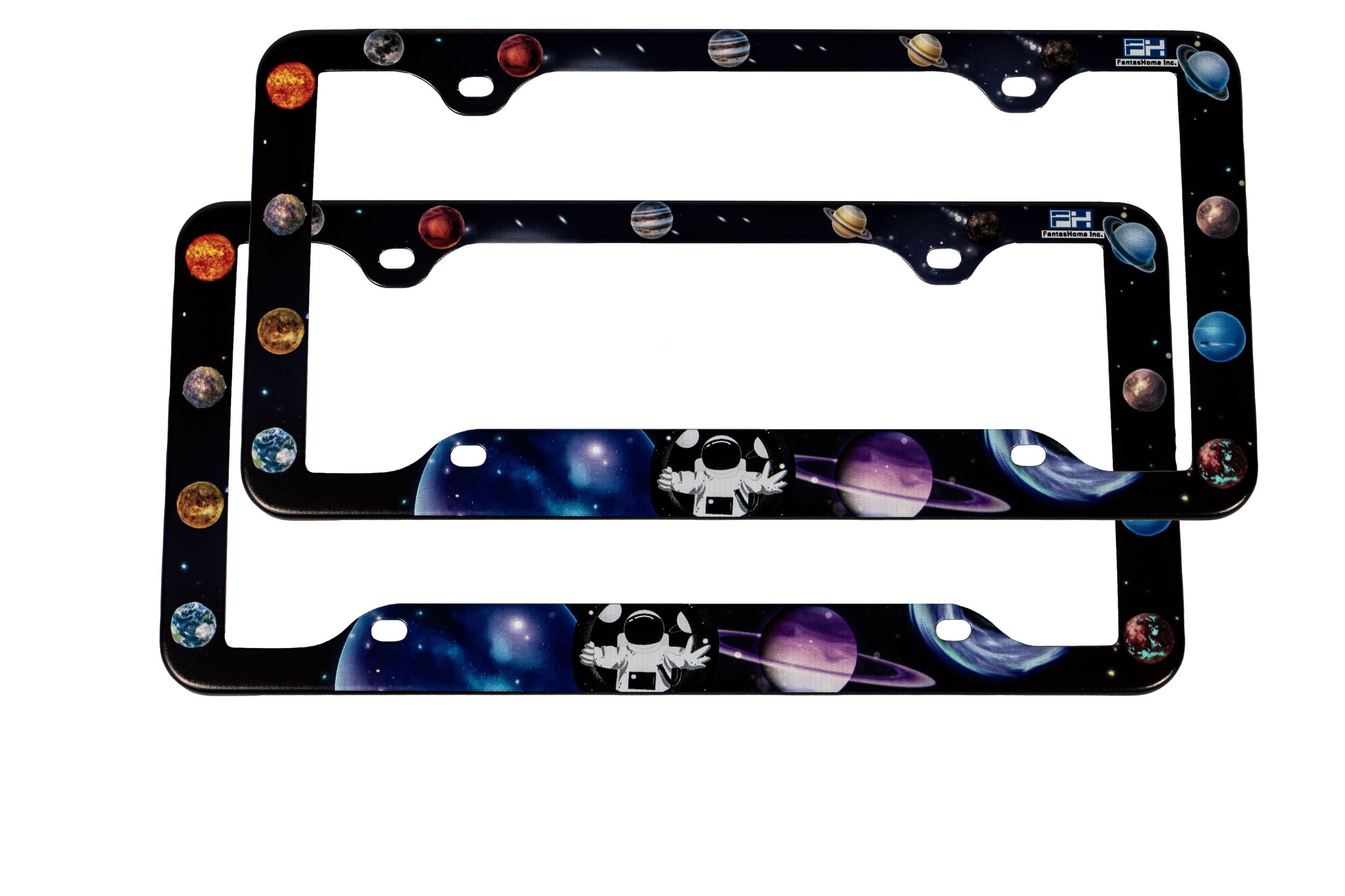 Speedy Pros Metal License Plate Frame Stop Looking at My Bass Fish Fishing  Car Accessories Chrome 2 Holes