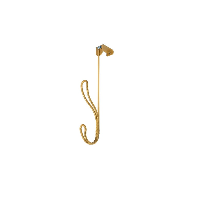 FantasHome Over The Door Hook Rack with 2 Hooks Twisted Design Gold Walmart