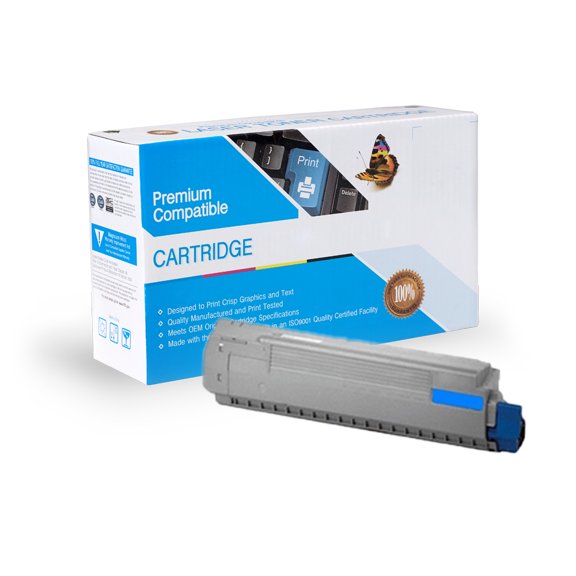 FantasTech Compatible with Okidata C831, 44844511 Toner- Cyan, with Free Delivery
