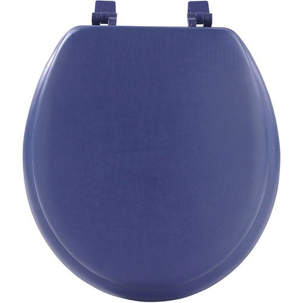 Fantasia Navy Blue Soft Vinyl Round Toilet Seat