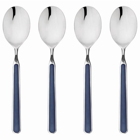 Mepra S.P.A. 10C644426 4 Piece 6 in. Dia. Fantasia American Coffee Spoon Set - Cobalt