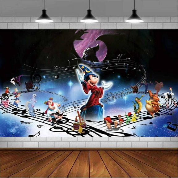 Fantasia Backdrop Banner Party Supplies Poster Movie Theme Background for Photography Birthday Decorations