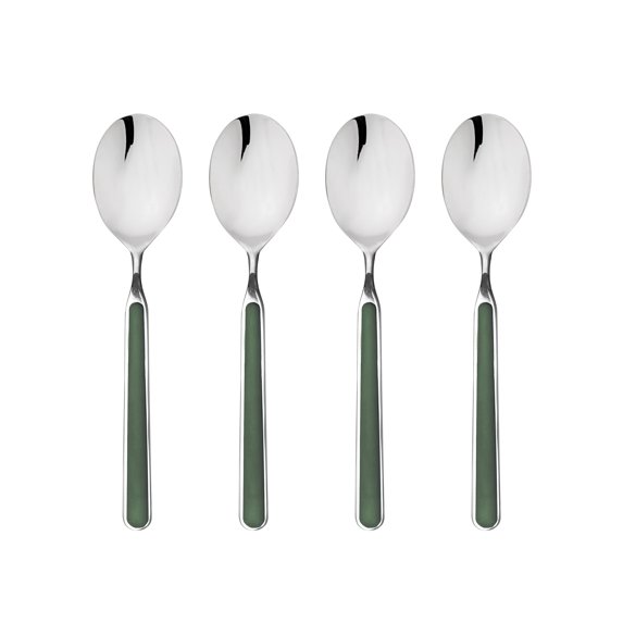 Mepra S.P.A. 10V644407 4 Piece 5.25 in. Dia Fantasia Coffee Spoon Set - Green