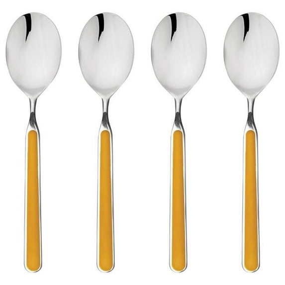 Mepra S.P.A. 10O744407 4 Piece 5.25 in. Dia Fantasia Coffee Spoon Set - Mustard