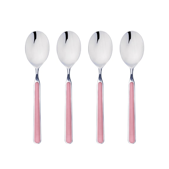 Mepra S.P.A. 10P744407 4 Piece 5.25 in. Dia Fantasia Coffee Spoon Set - Pink