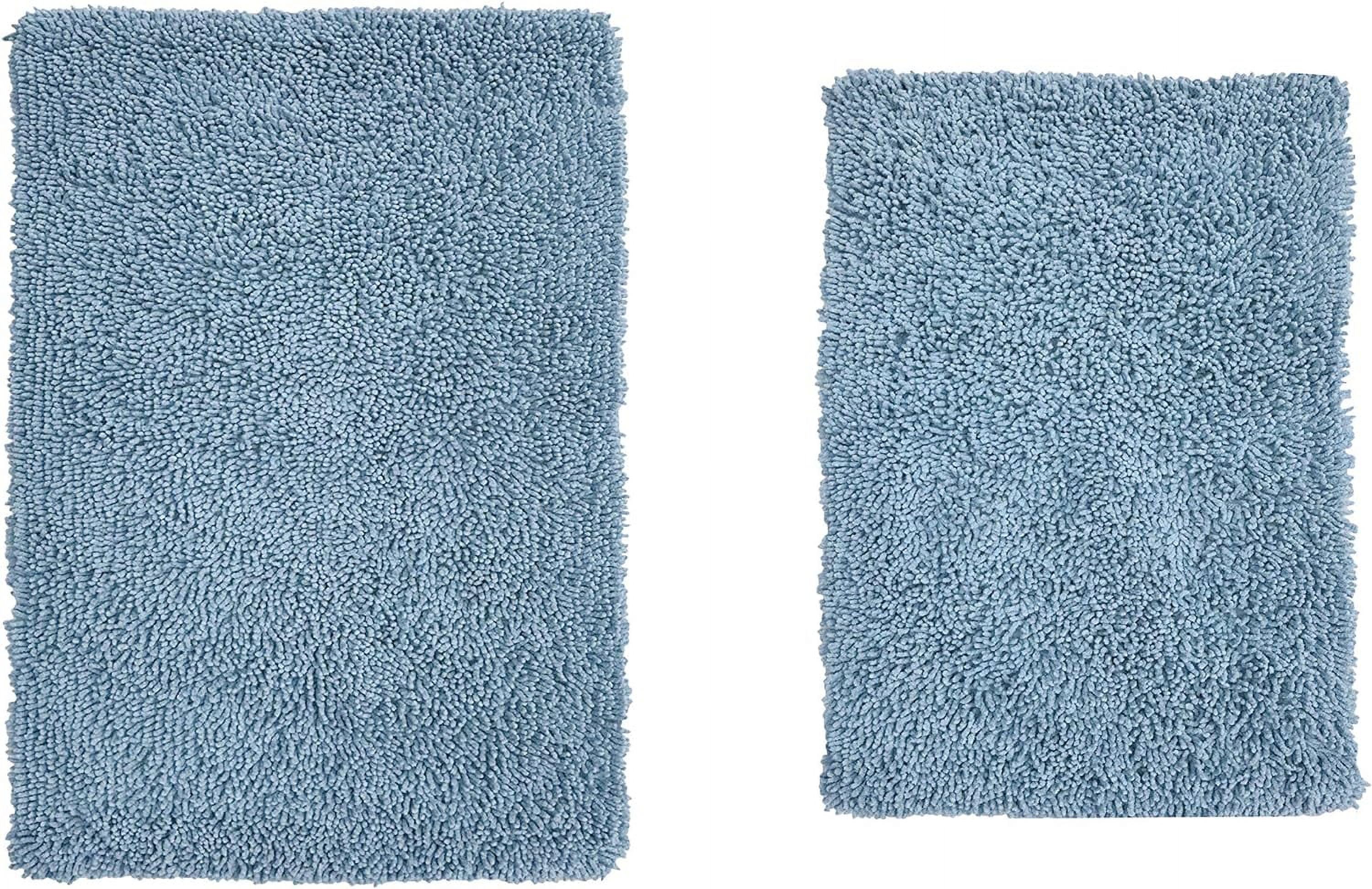 Fantasia Collection Absorbent Cotton Soft Bathroom 2 Piece Rug Set