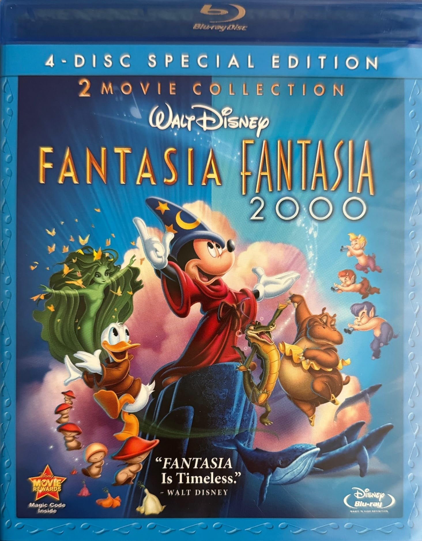 Fantasia / Fantasia 2000 (Four-Disc Blu-ray/DVD Combo) - Walmart.com
