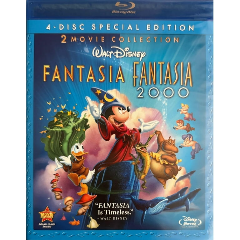 Fantasia / Fantasia 2000 (Four-Disc Blu-ray/DVD Combo) - Walmart.com
