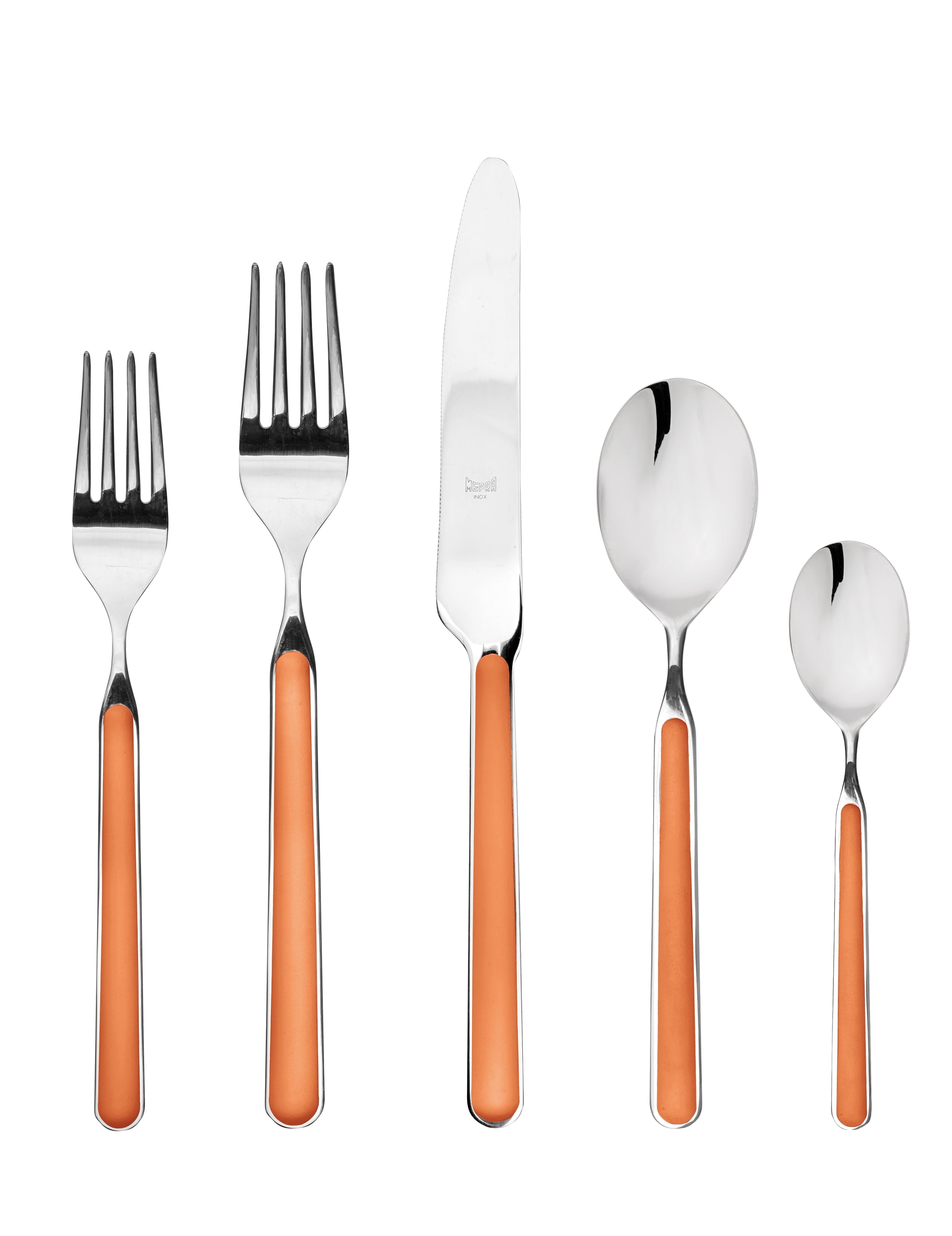 Fantasia Orange 20-Piece Stainless Steel Flatware Set