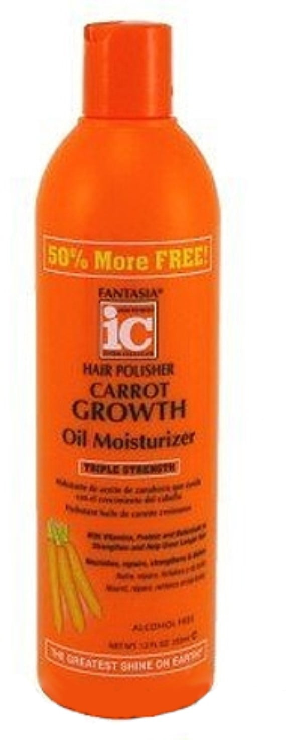 Fantasia Hair Polisher Carrot Growth Oil Moisturizer, 12 oz (Pack of 2)