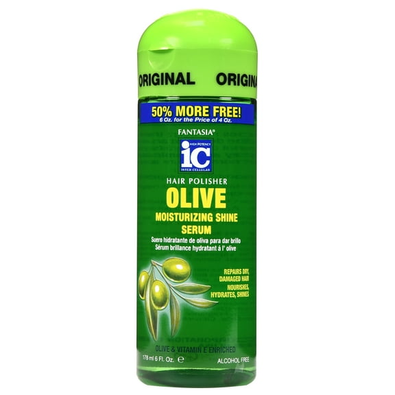 Fantasia High Potency IC Moisturizing Shine Enhancing Hair Serum with Vitamin E, 6 fl. oz., Male