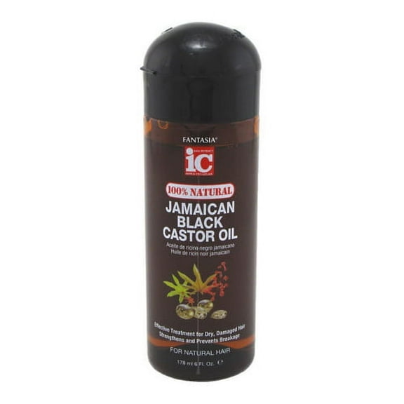 Fantasia IC 100% Natural Jamaican Black Castor Hair Oil, 6 Oz, 3 Pack