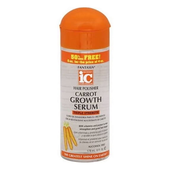 Fantasia IC Hair Polisher Carrot Growth Serum, 6 Oz, 3 Pack