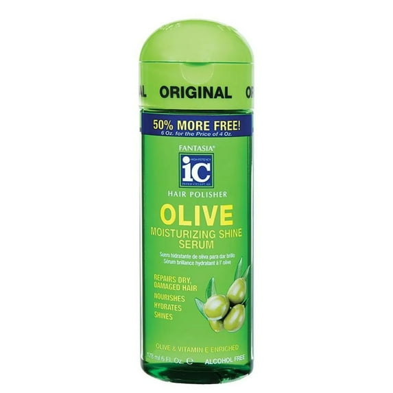 Fantasia IC Hair Polisher Olive Moisturizing Shine Serum, 6 Oz
