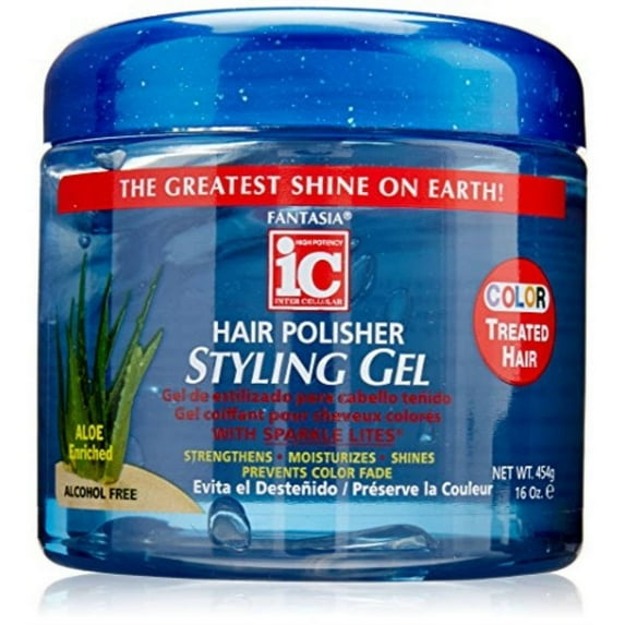 Fantasia IC Hair Polisher Styling Gel Color Treated Hair, 16 Oz,Pack of 3