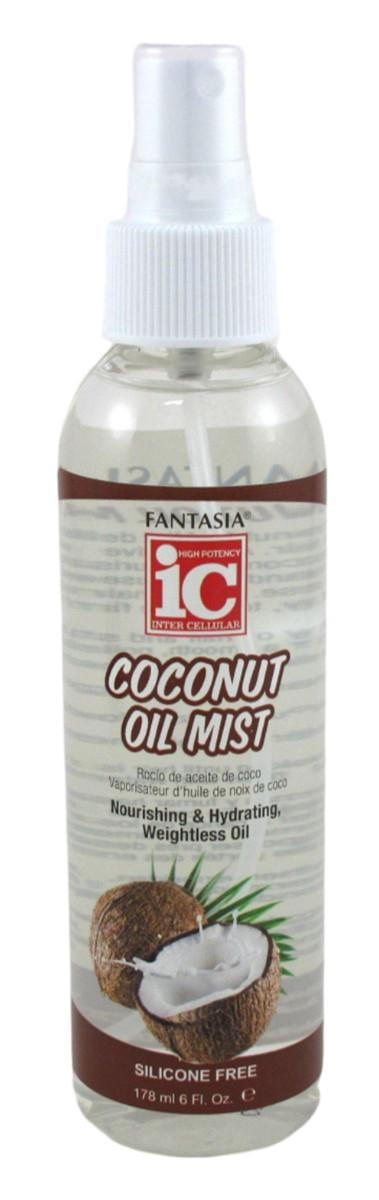 Fantasia Ic Hair Polisher Mist Coconut Oil 6 Ounce Pump (178ml) (Pack of 2)