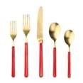 thumbnail image 1 of Mepra S.P.A. 10S722005OI 5 Piece Fantasia Ice Gold Flatware Set - Red, 1 of 2