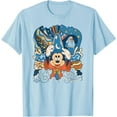 thumbnail image 1 of Fantasia Mickey Mouse Sorcerer’s Apprentice Retro DTG Print Unisex T-Shirt,Light Blue Color,Size YL, 1 of 5
