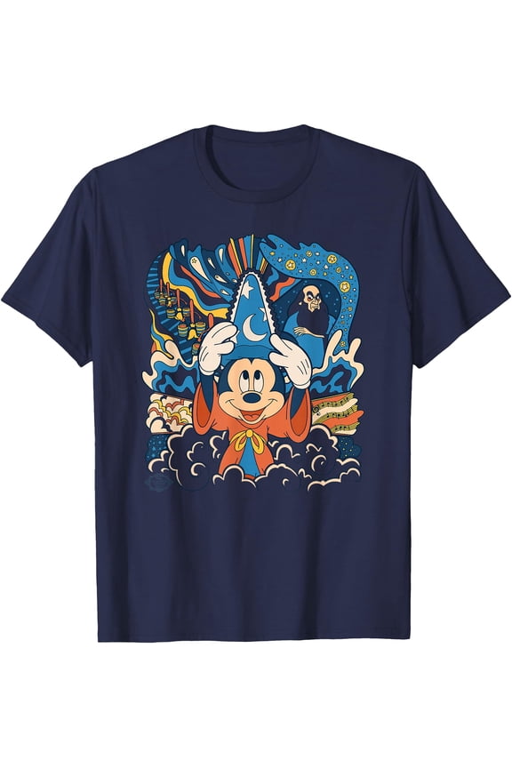 Fantasia Mickey Mouse Sorcerer’s Apprentice Retro DTG Print Unisex T-Shirt