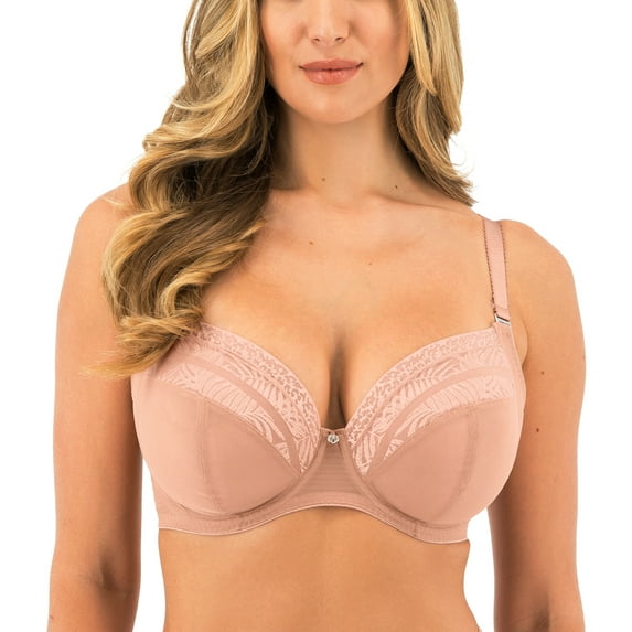 Fantasie Devote Side Support Plunge Underwire Bra (102436),30F,Cafe Au Lait