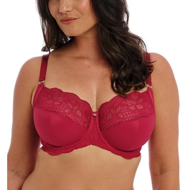 Fantasie Reflect Side Support Stretch Lace Underwire Bra (101801),32H,Red