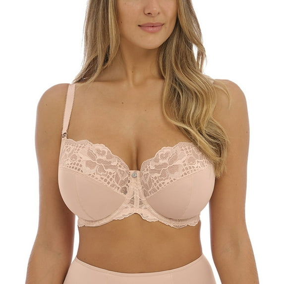 Fantasie Reflect Side Support Stretch Lace Underwire Bra (101801),36F,Natural Beige