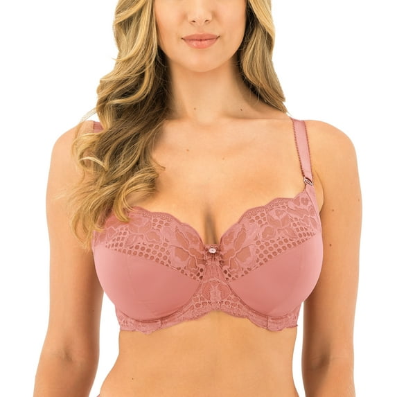 Fantasie Reflect Side Support Stretch Lace Underwire Bra (101801),36FF,Sunset
