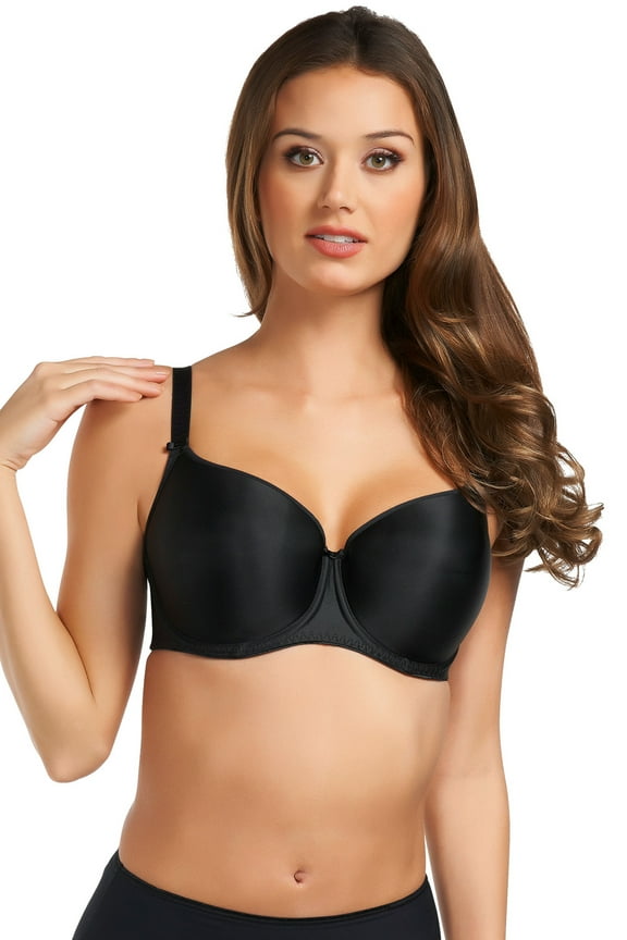 Womens Smoothing Moulded T-Shirt Bra, 30G, Black