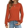 Fantaslook Blouses for Women Dressy Puff Sleeve Tunic Tops Casual Fall Shirts