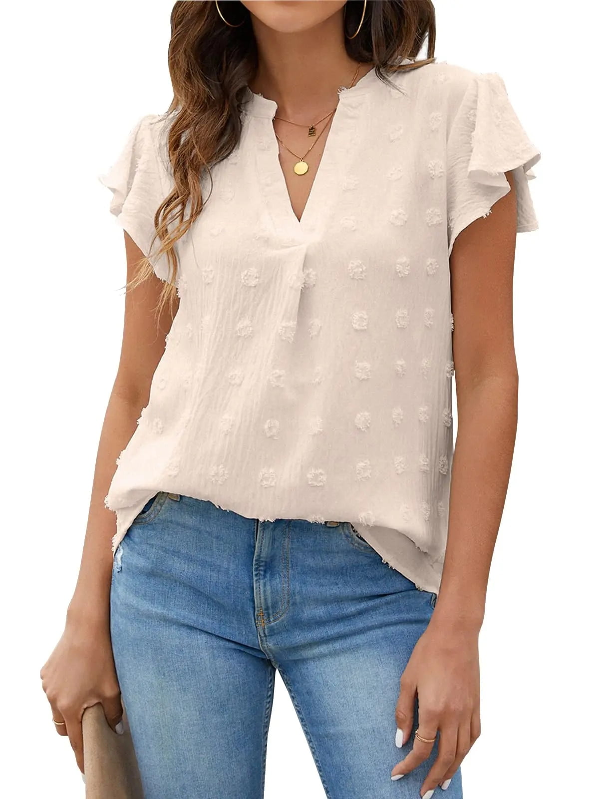 Dressy ruffle blouses sales