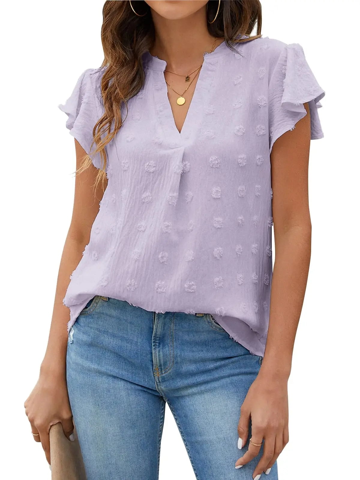 Fantaslook Women's Dressy V Neck Blouse ...