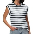 thumbnail image 1 of Fantaslook Cap Sleeve Tops for Women Casual Crewneck Tank Tops Summer Basic Tee Shirts, 1 of 1