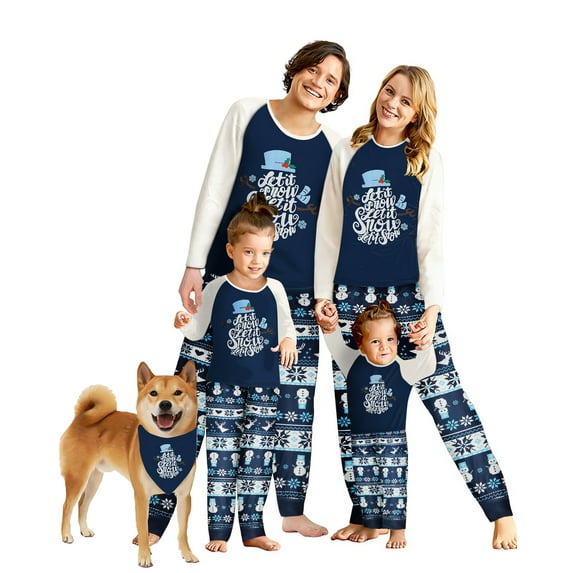 Fantaslook Christmas Pajamas Sets for Family Long Sleeve Tops and Plaid Pants Holiday Couples Lounge Sets Casual Festival Outfits