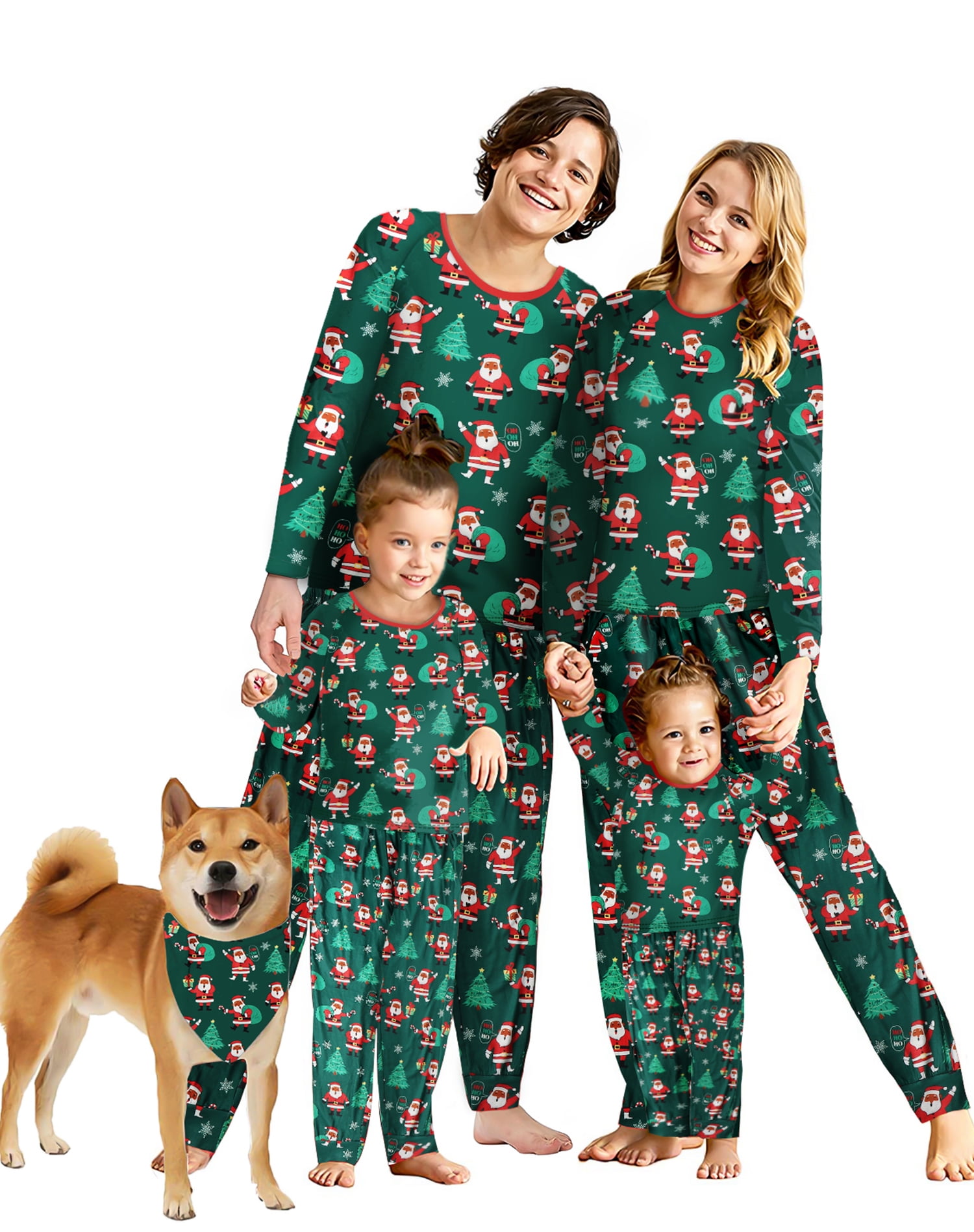 Fantaslook Christmas Pajamas Sets for Family Long Sleeve Tops and Plaid ...