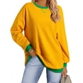 thumbnail image 1 of Fantaslook Color Block Sweatshirts for Women Crewneck Long Sleeve Oversized Pullover Tops Casual Fall Outfits, 1 of 8