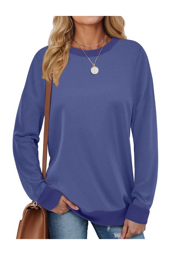 Color Block Sweatshirts for Women Crewneck Long Sleeve Shirts Fashion Tops Pullover Sweatshirts Fall Outfits