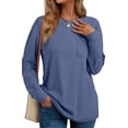 thumbnail image 1 of Fantaslook Crewneck Sweatshirts for Women Casual Long Sleeve Shirts Tunic Tops Pullover with Pocket, 1 of 9