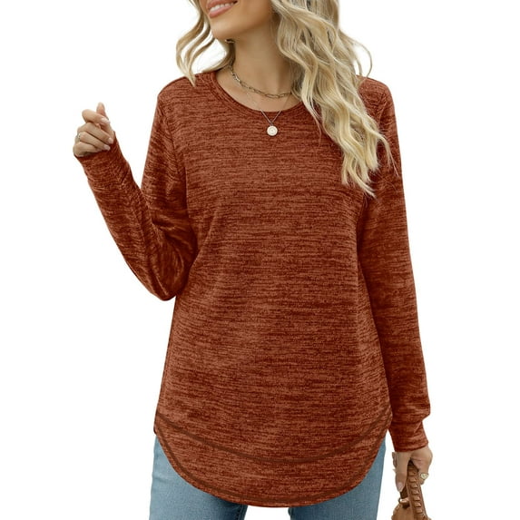 Fantaslook Crewneck Sweatshirts for Women Long Sleeve Tunic Tops Casual Fall Shirts