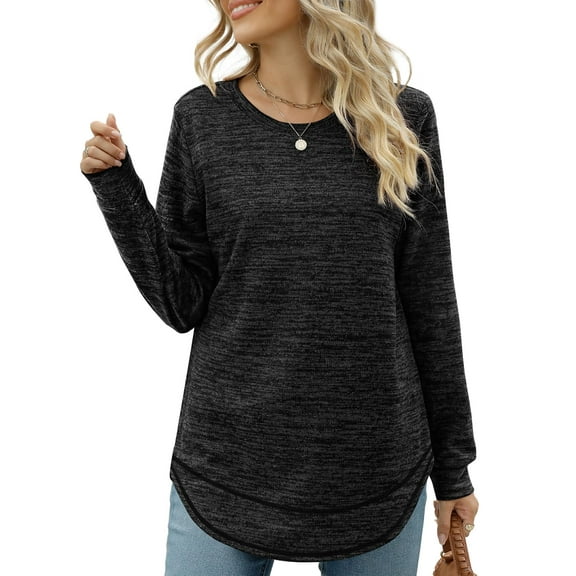 Fantaslook Crewneck Sweatshirts for Women Long Sleeve Tunic Tops Casual Fall Shirts